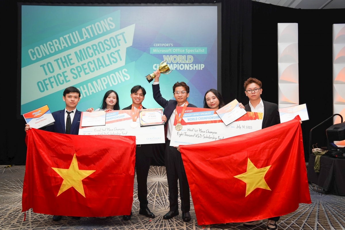 Gold for Vietnam at 2025 Microsoft Office Specialist World Championship